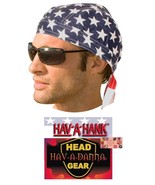 Hav-A-Hank Danna USA FLAG LINED FITTED TIED BANDANA Head Skull Cap DOO D... - $218.84 MXN