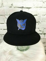Pokemon Go Men&#39;s One Sz Hat Black Blue Logo Adjustable Snapback Ball Cap - £9.29 GBP