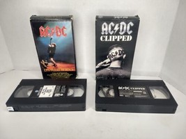 2 VTG VHS AC/ DC  concert and videos Let There Be Rock VHS 1980 &amp; 1990 Clipped  - £8.44 GBP