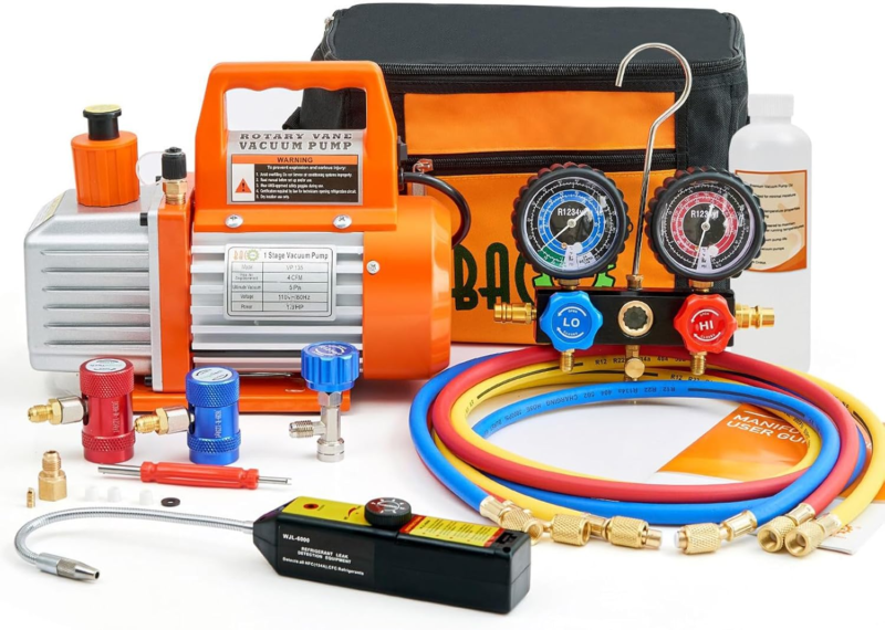 4 CFM HVAC Vacuum Pump with Leak Detector for R1234Yf Refrigerant, with ... - $182.53+