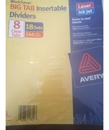 Avery Laser Ink Jet WorkSaver Big Tab Insertable Dividers 8 clear tabs 1... - $757.60 MXN