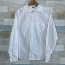 Volvo Employee Button Down Shirt White Long Sleeve Cotton Uniform Womens... - £23.66 GBP