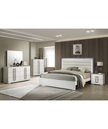 Olivia White Full Bedroom Set w/ LED Headboard - £2,100.36 GBP