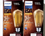 2 packs Phillips dimmable LED 40w Replacement 5w light Vintage light bul... - $25.99