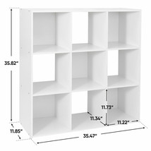 9-Cube Wood Shelf Storage Cabinet Cubical Cupboard Organizer Home Decor ... - £75.22 GBP