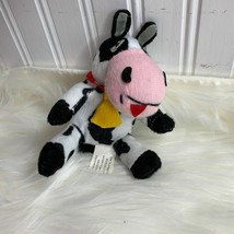 Oriental Trading Mini Plush Cow With Bell 5 in tall Stuffed Animal Toy - £3.91 GBP