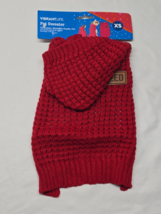 VIBRANT LIFE Dog Or Cat SPOILED Red Hooded Pet Sweater - Size XS 5-10 Po... - $163.99 MXN