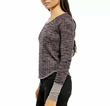 XS Free People Women&#39;s Spaced Out Scoop Neck Knit Top, Purple Night Combo - £15.73 GBP