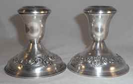 Pair Vintage Reed &amp; Barton Sterling Weighted and Reinforced Candlestick ... - $60.00