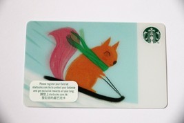 Starbucks Hong Kong Gift Card 2018 Skiing Squirrel Hologram 3D New - £7.92 GBP