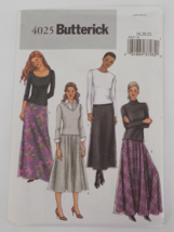 Butterick Pattern #4025 Misses 18-22 Flared Skirt Side Zip 3 Lengths Uncut 2003 - $9.99