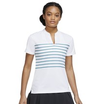 Nike Womens Dri-FIT Victory Short Sleeve Striped Polo DH2304-100 White M... - $59.99