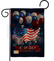 July 4th Independence Day Burlap - Impressions Decorative Garden Flag G135156-DB - $22.97