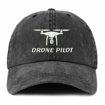 Trendy Apparel Shop XXL Drone Pilot Embroidered Unstructured Washed Pigment Dyed - £17.42 GBP