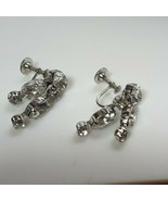 Vintage Weiss Clear Rhinestone Screw-back Earrings - £27.90 GBP