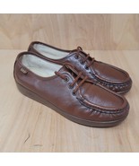 SAS Women&#39;s Shoes Sz 8 N Brown Casual Hand Sewn Leather Comfort Oxfords - £22.01 GBP