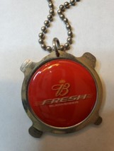 Keychain Key Ring Budweiser Fresh Faux Lid Pendant 1.25&quot; Square Shape  - $185.50 MXN