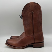 Cody James Mens Brown Leather Handcrafted Pull On Western Boots Size 10.5 D - £47.58 GBP