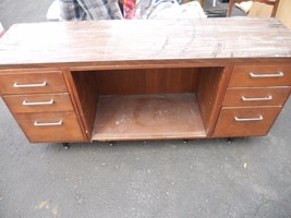 LOCAL PICKUP ANTIQUE Home Office Wood Furniture Computer Desk Storage Shelf - $117.36