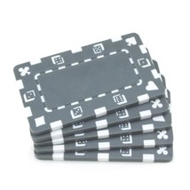 Brybelly 5 Rectangular Poker Chips - European Style Plaque (Gray) - $14.99
