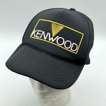 Vintage Kenwood Audio Equipement Foam Mesh Snapback Trucker Hat Black Cap - $29.67