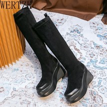 New High Heels Shoes Round Toe Women Ankle Boots Platform Wedges Women K... - £31.07 GBP