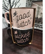 Halloween Cobwebs and Cauldrons Pink Good Witch Coffee Mug Decor Pink Bl... - £22.08 GBP