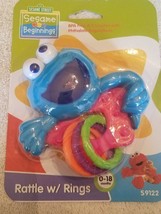 Sesame Street Cookie Monster rattle with rings 0-18 months - $15.79