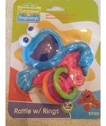 Sesame Street Cookie Monster rattle with rings 0-18 months - $15.79