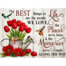 Red tulip Flowers Inspirational Quotes Diamond Art Painting Kits for Adu... - $15.90+