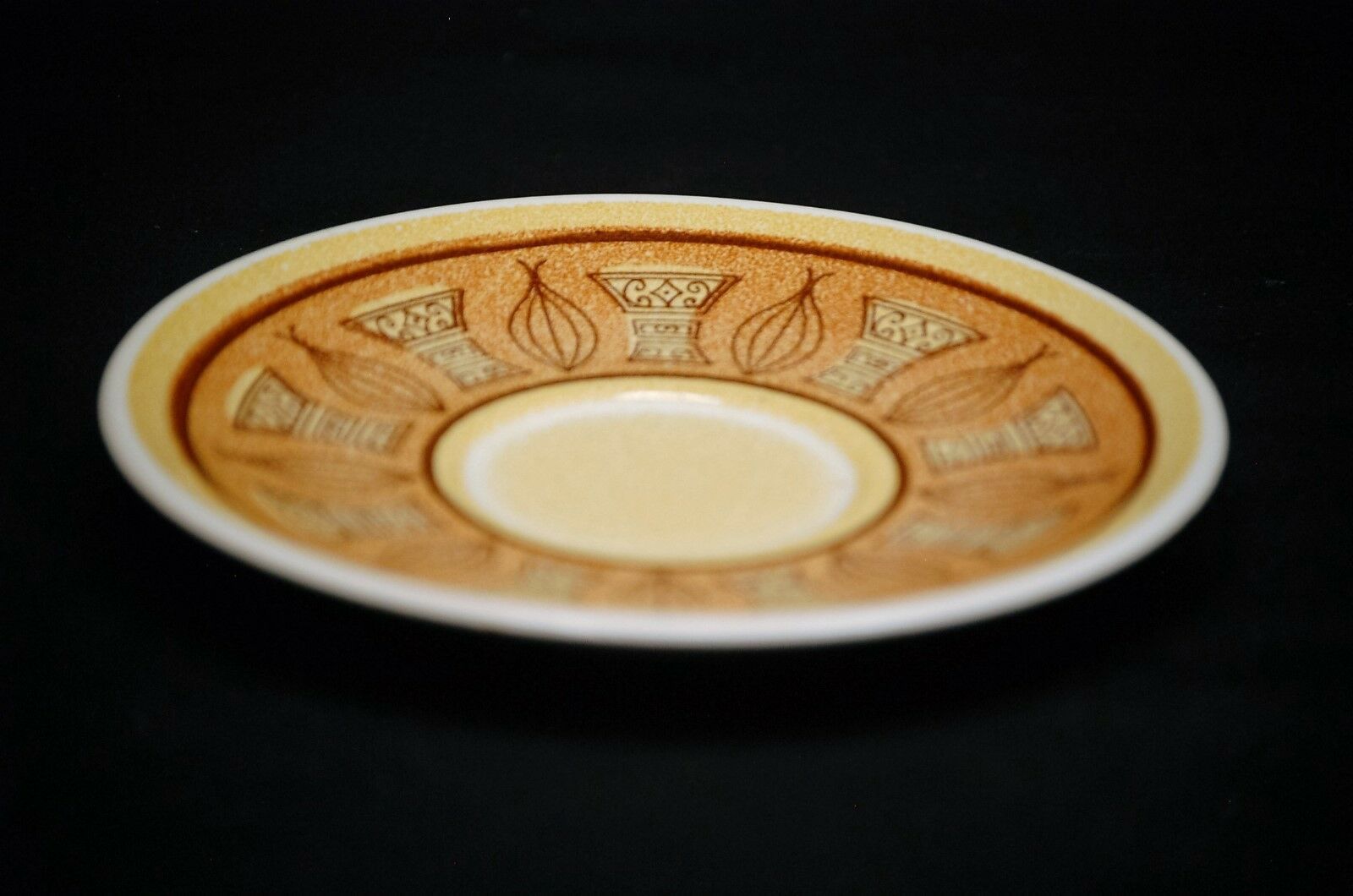 Old Vintage Honey Gold by Taylor Smith & Taylor Saucer Stoneware Onions TS&T USA Item image 3