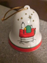 Peanuts  Bell Christmas Ornament Snoopy Charlie Brown Peace On Earth  - £15.64 GBP