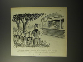 1953 Cartoon by Syd Hoff - Well, men, let&#39;s put it to a vote. Do we eat here  - £14.65 GBP
