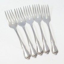 Oneida Arbor Rose True Rose USA Salad Forks 6 1/4&quot;  Lot of 5 Stainless - £14.83 GBP