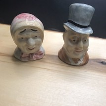 Vintage 1940s Old Man and Woman Salt and Pepper Shaker - £11.21 GBP