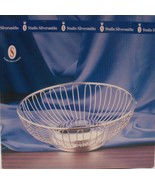 Silver Plate Wire Bread Basket NOS Never Used 9 inches Diameter - $31.98 CAD