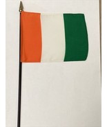 New Ivory Coast Mini Desk Flag - Black Wood Stick Gold Top 4” X 6” Cote ... - £3.93 GBP