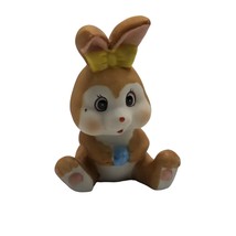 Vtg Russ Berrie Bunny Rabbit Figurine Porcelain Spring Easter Knick Knac... - $13.44