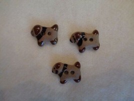 Novelty Buttons - Handmade (new) (3)   1/2&quot; Brown Dogs - £5.29 GBP