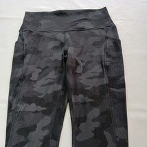 Lululemon Women's High-Rise Black Camo Leggings Measured Sz 10 (30"×23.5") image 5
