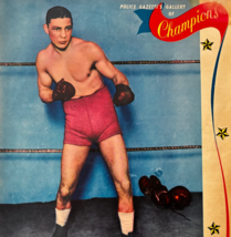 1951 Harry Greb Middleweight Boxing Champ Police Gazette Litho Print Spo... - $34.99