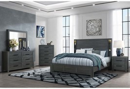 AYA Queen Bed Set - Dark Grey (5 Pc) - $1,795.99