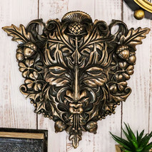 Faux Bronze Autumn Acorn And Clover Greenman Wall Decor Plaque Maxine Mi... - £41.55 GBP