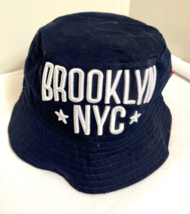 H &amp; M Divided Brooklyn NYC Bucket Hat Navy Blue M - £9.70 GBP