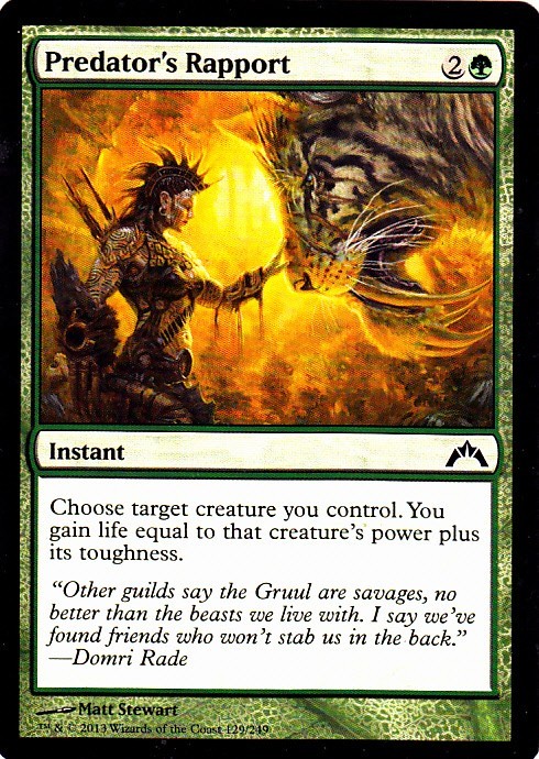 Predator's Rapport (Instant) - Gatecrash - Magic the Gathering Trading Card - $0.99