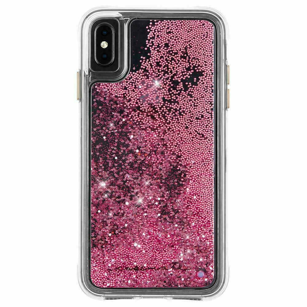 Case-Mate iPhone X Rose Gold Waterfall Clear Plastic Protective Phone Case NEW - $7.49