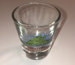 Marthas Vineyard Map Of Island Vintage Souvenir Shot Glass - $8.12