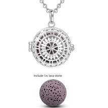 20 mm Sunflower blossom Hollow Ball Pendant Cage Locket Essential Oil Aroma diff - £11.94 GBP