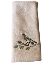 Avanti Fingertip Towel Bird Choir II Embroidered Embellished 11x18 Pink Bathroom - £18.10 GBP