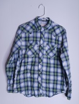 American Eagle Outfitters Long Sleeve Pearl Snap Western Shirt Men&#39;s Sz M - $262.42 MXN